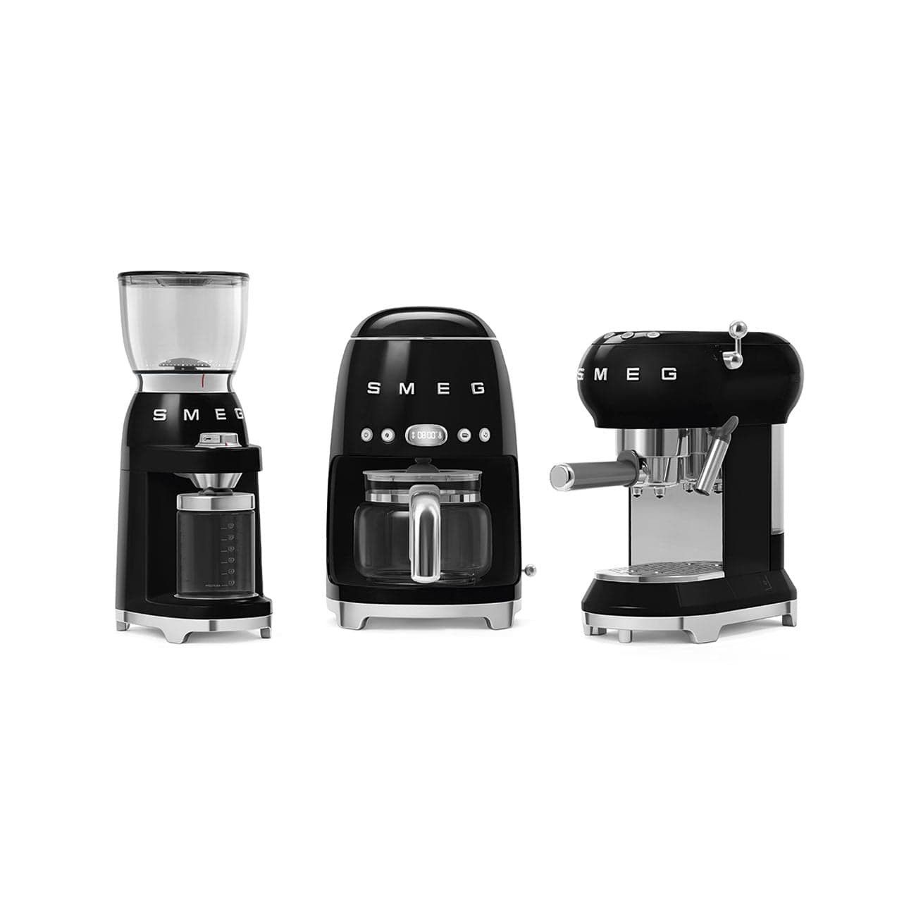 Smeg 150W Retro Coffee Grinder Black CGF01BL