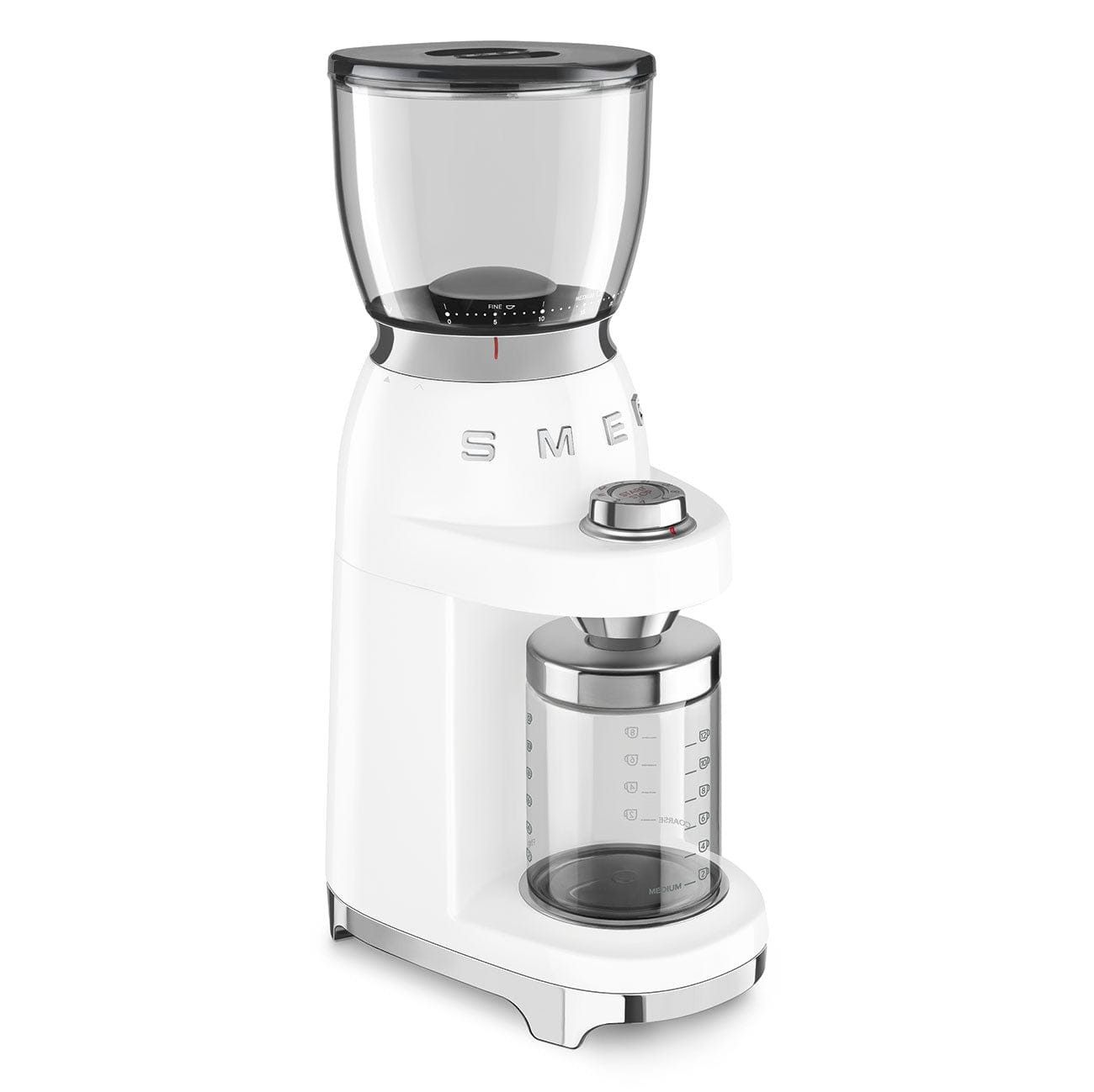 Smeg 150W Retro Coffee Grinder White CGF01WH