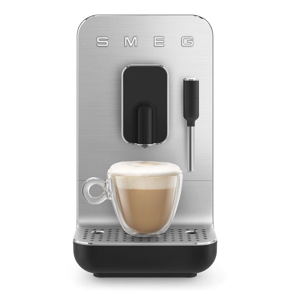 Smeg Bean-to-Cup Automatic Espresso Coffee Machine with Steam Wand Matt Black BCC12BLMEU