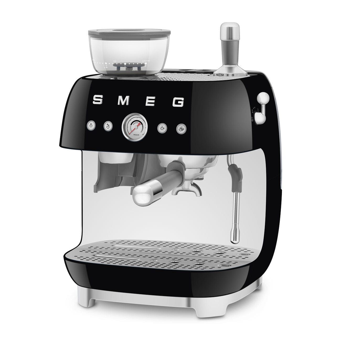 Smeg 50's Style Espresso Manual Coffee Machine Black EGF03BLEU