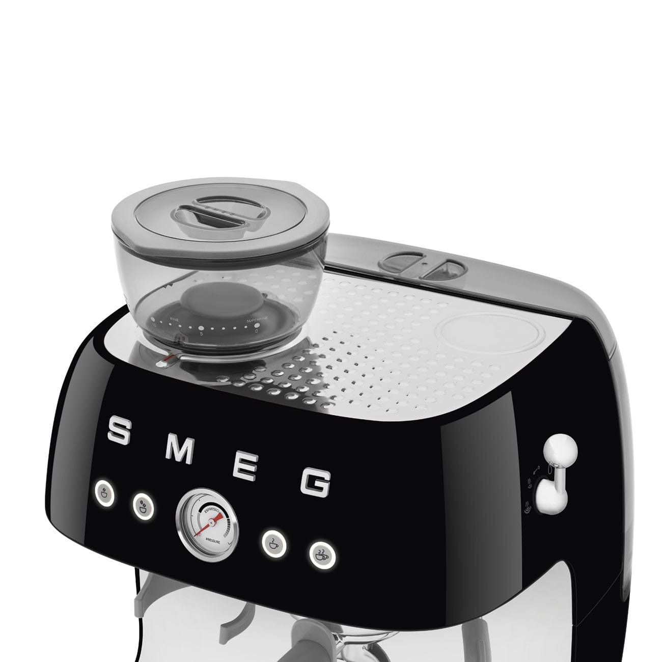 Smeg 50's Style Espresso Manual Coffee Machine Black EGF03BLEU