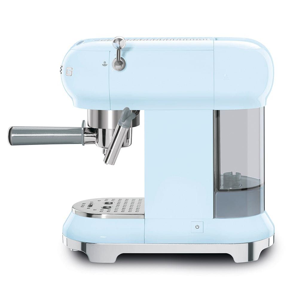 Smeg 50'S Style Espresso Manual Coffee Machine Pastel Blue ECF01PBSA