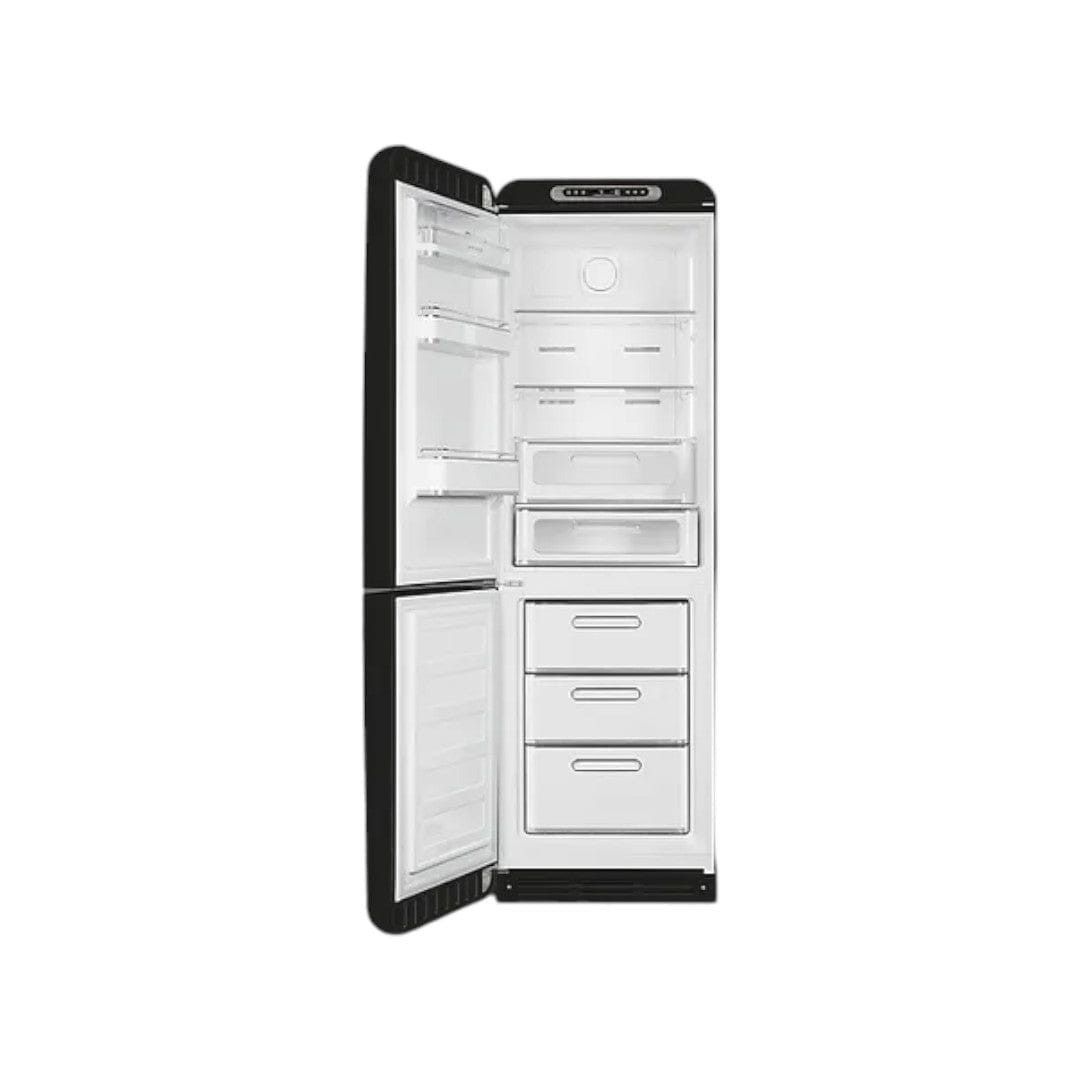 Smeg 301L Glossy Black Retro Fridge freezer FAB32RBL5