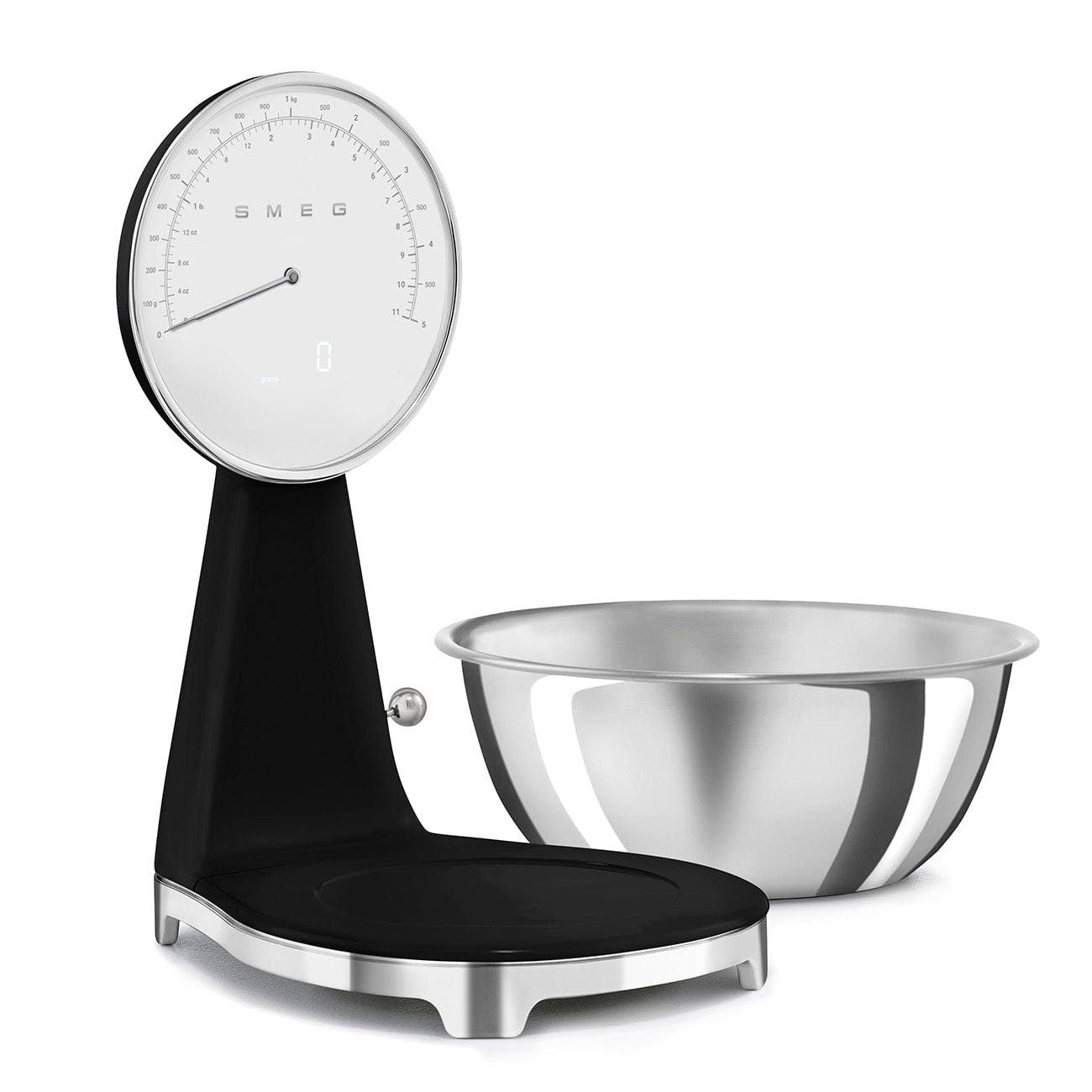 Smeg 50's Style Analog And Digital Kitchen Scale Black Glossy KSF01BLWW