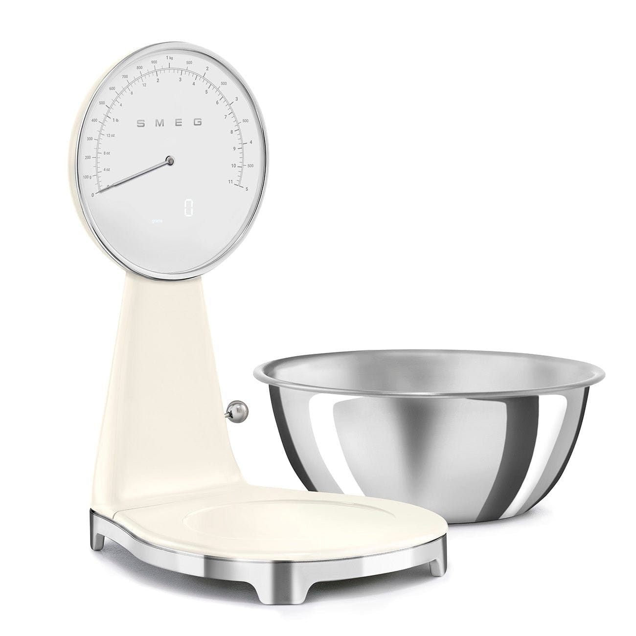 Smeg 50's Style Analog And Digital Kitchen Scale Cream Glossy KSF01CRWW