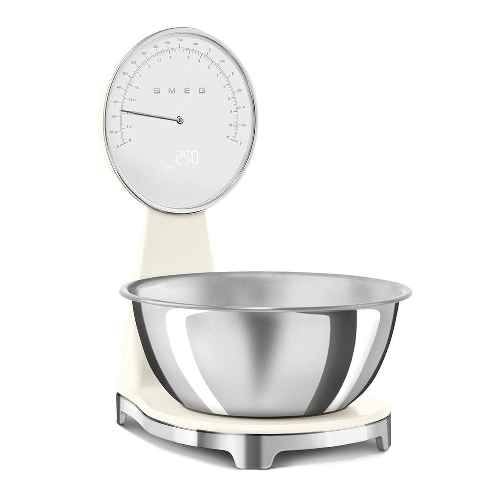 Smeg 50's Style Analog And Digital Kitchen Scale Cream Glossy KSF01CRWW
