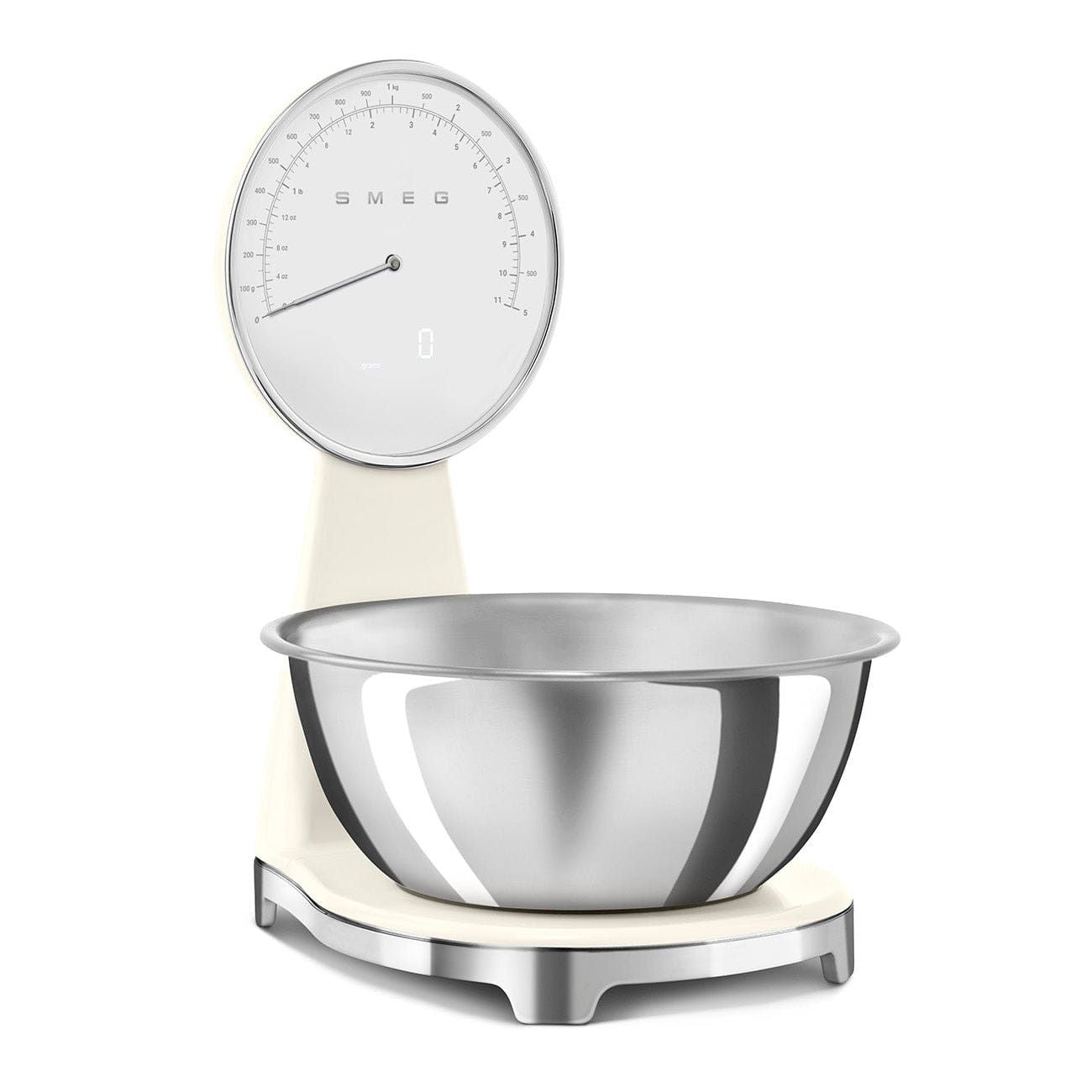 Smeg 50's Style Analog And Digital Kitchen Scale Cream Glossy KSF01CRWW