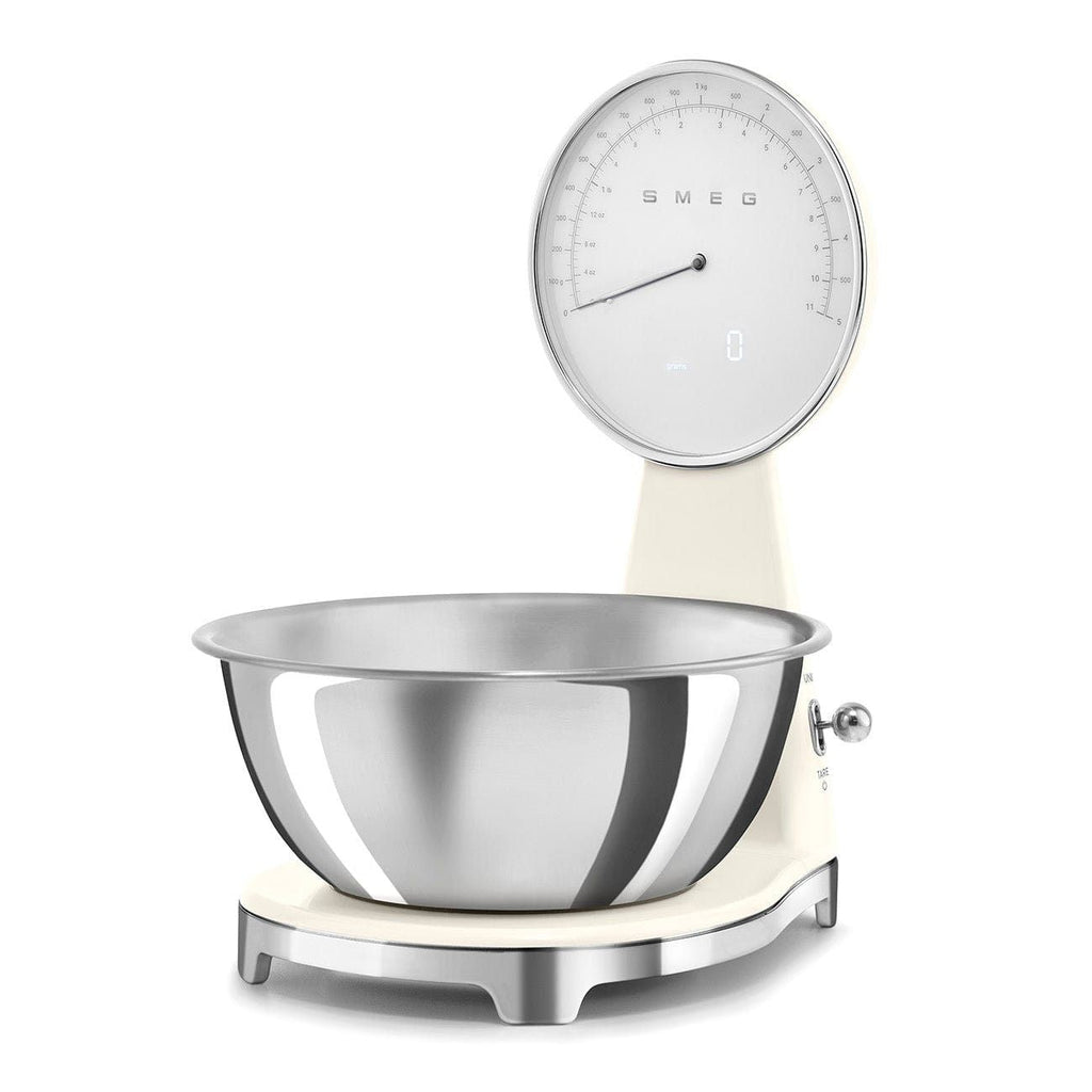 Smeg 50's Style Analog And Digital Kitchen Scale Cream Glossy KSF01CRWW