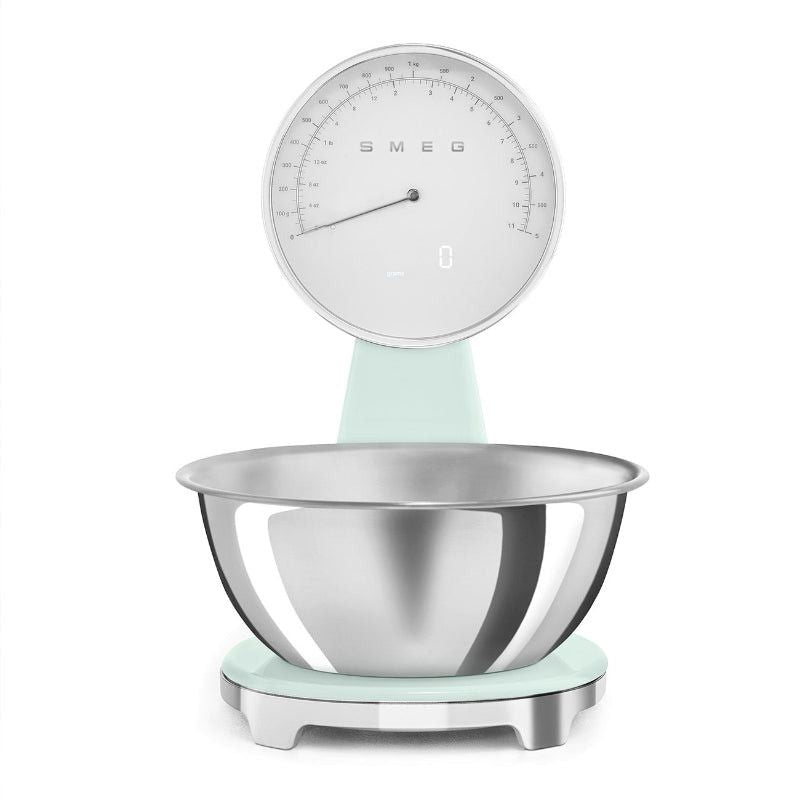 Smeg 50's Style Analog And Digital Kitchen Scale Pastel Green Glossy KSF01PGWW
