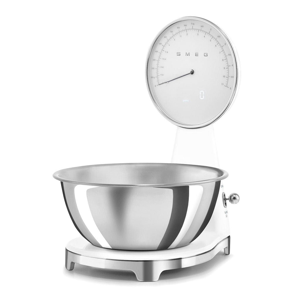 Smeg 50's Style Analog And Digital Kitchen Scale White Glossy KSF01WHWW