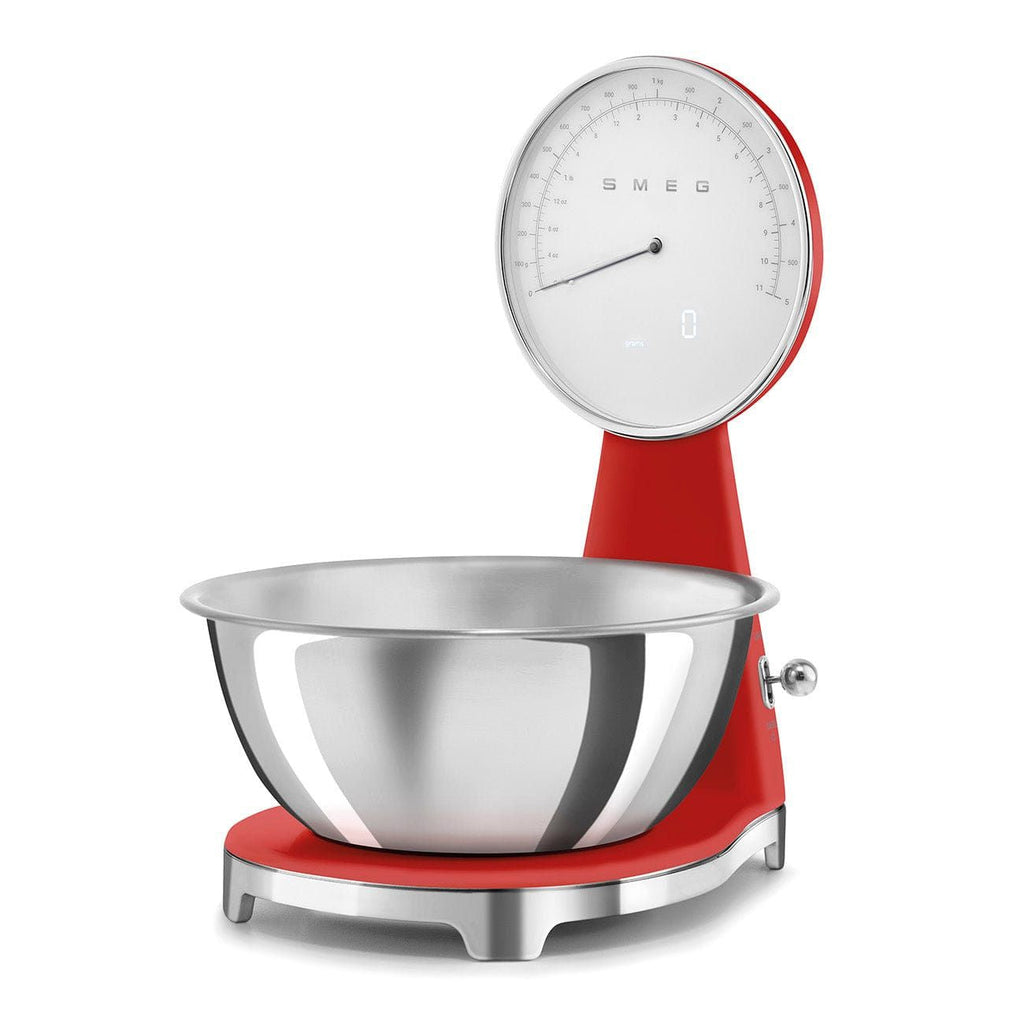 Smeg 50's Style Analog And Digital Kitchen Scale Red Glossy KSF01RDWW