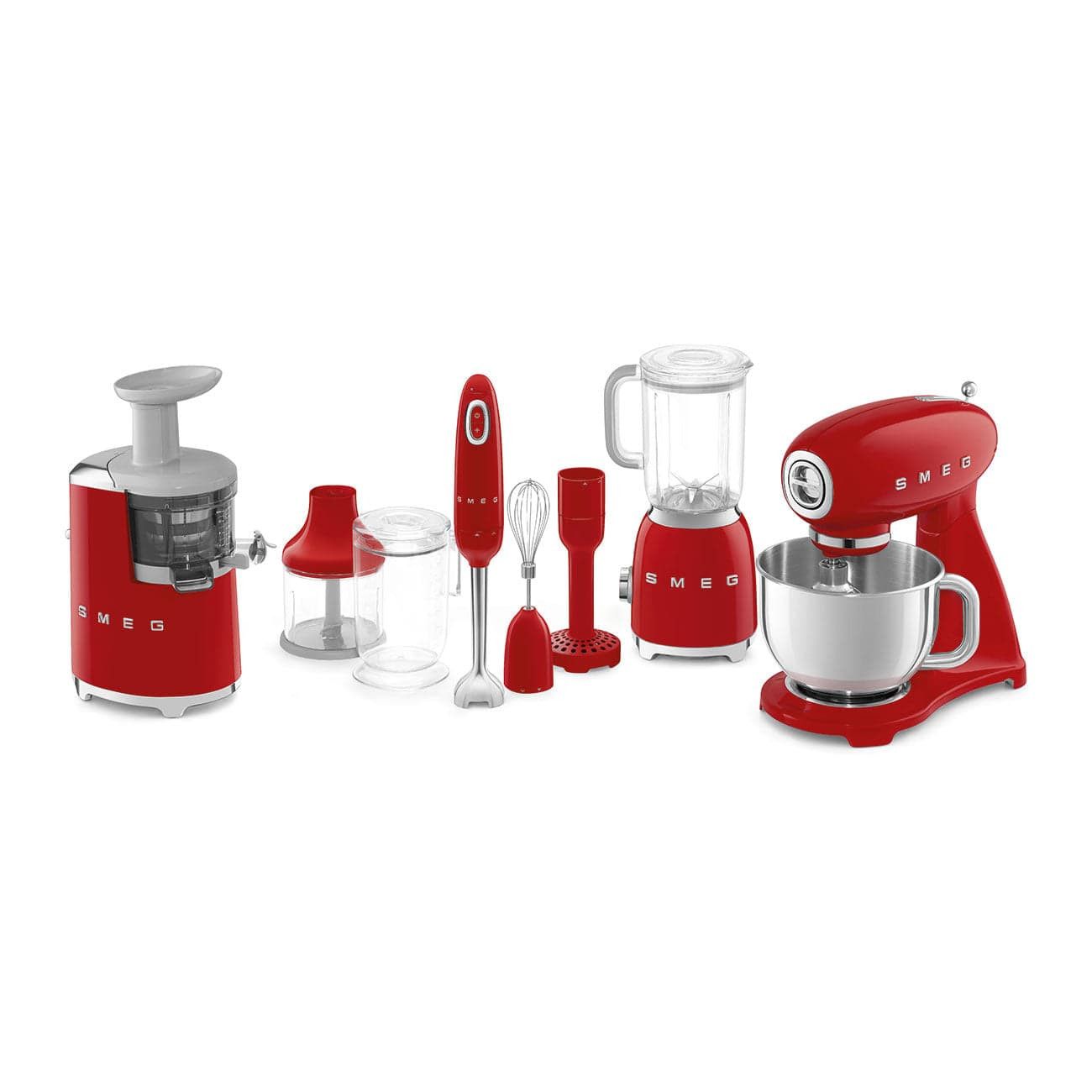 Smeg Retro 4.8 Litre Retro Stand Mixer Red SMF03RDSA