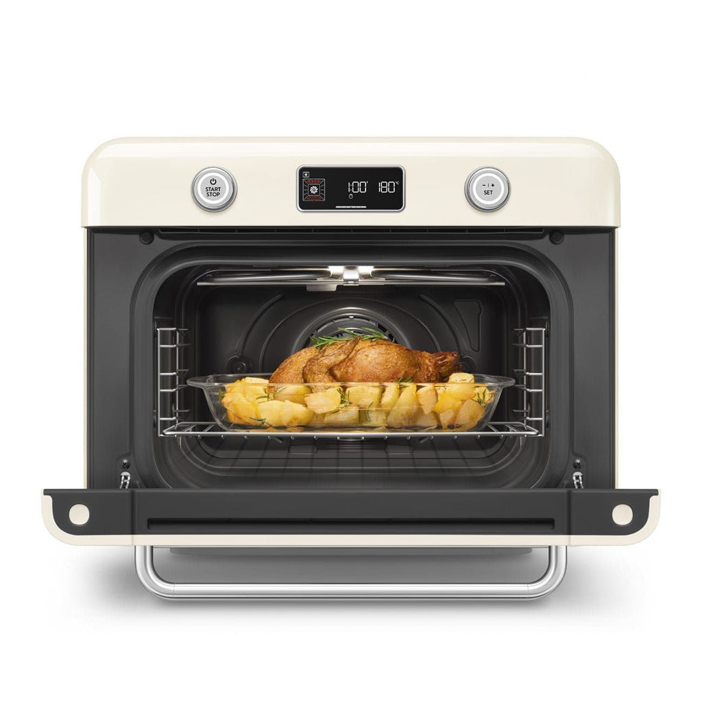 Smeg Countertop Combi Steam Oven 50's Style Aesthetic Cream Glossy COF01CREU