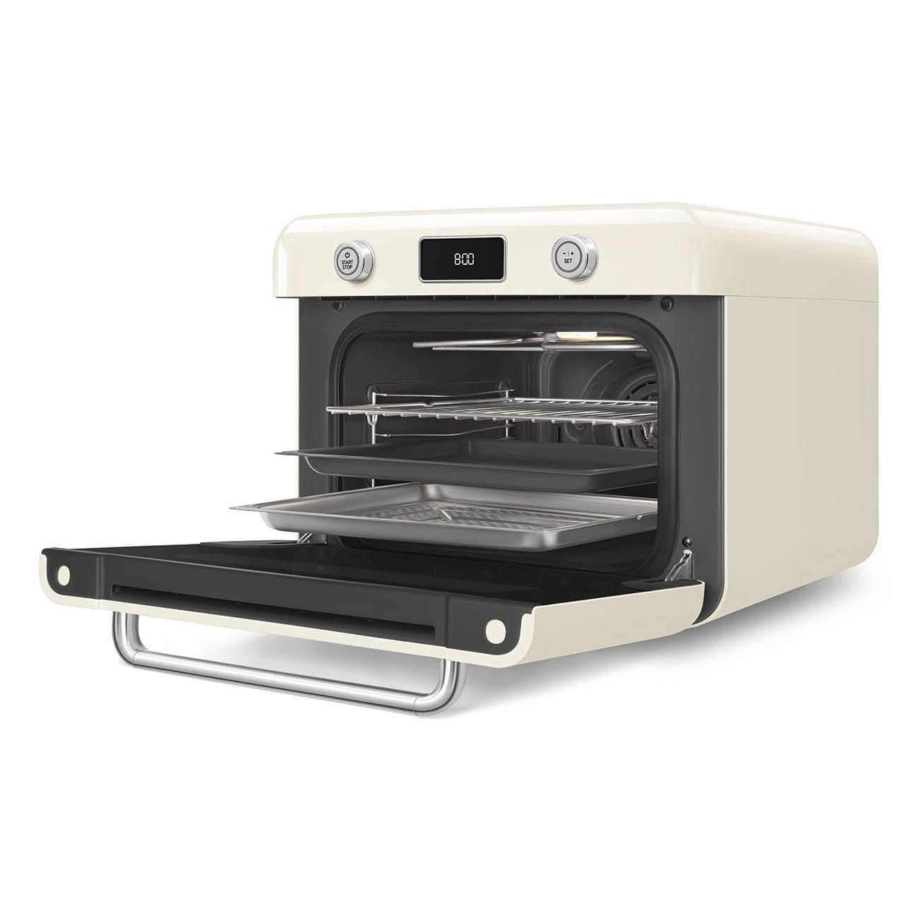 Smeg Countertop Combi Steam Oven 50's Style Aesthetic Cream Glossy COF01CREU