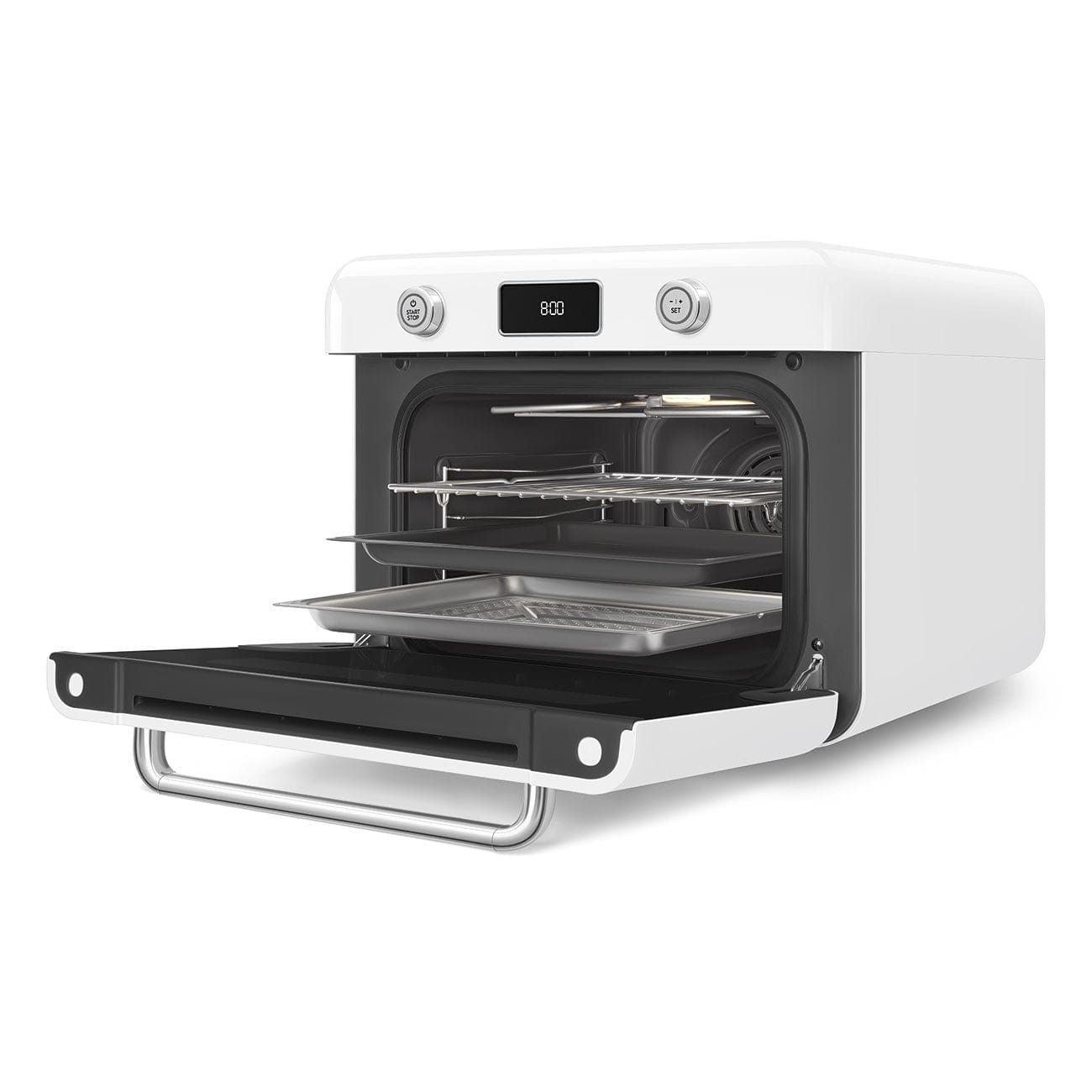 Smeg Countertop Combi Steam Oven 50's Style Aesthetic White Glossy COF01WHEU