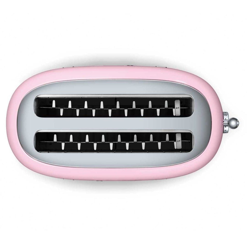 Smeg Retro 1500W 4 Slice Toaster Pink TSF02PKSA