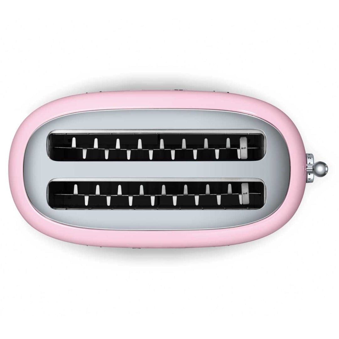 Smeg Retro 1500W 4 Slice Toaster Pink TSF02PKSA