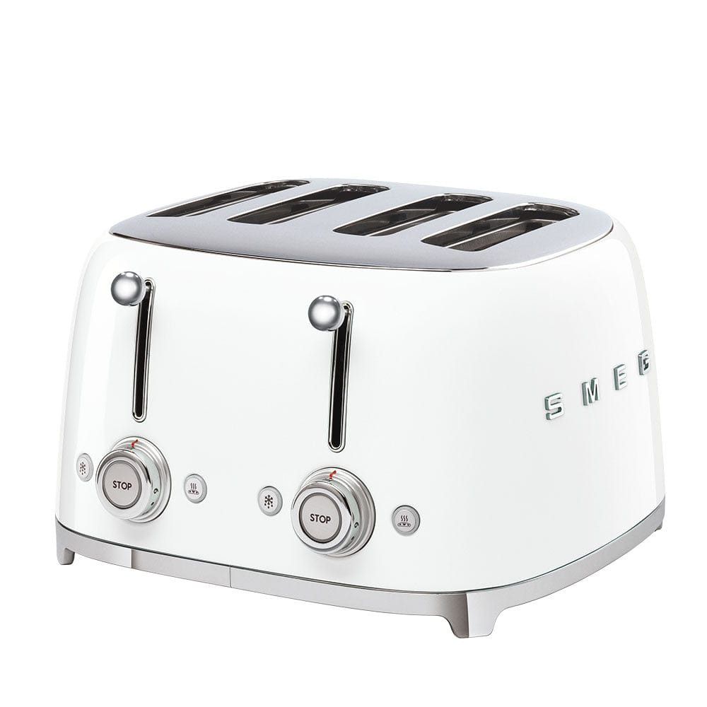 Smeg Retro 2000W 4 Slice Toaster White TSF03WHSA