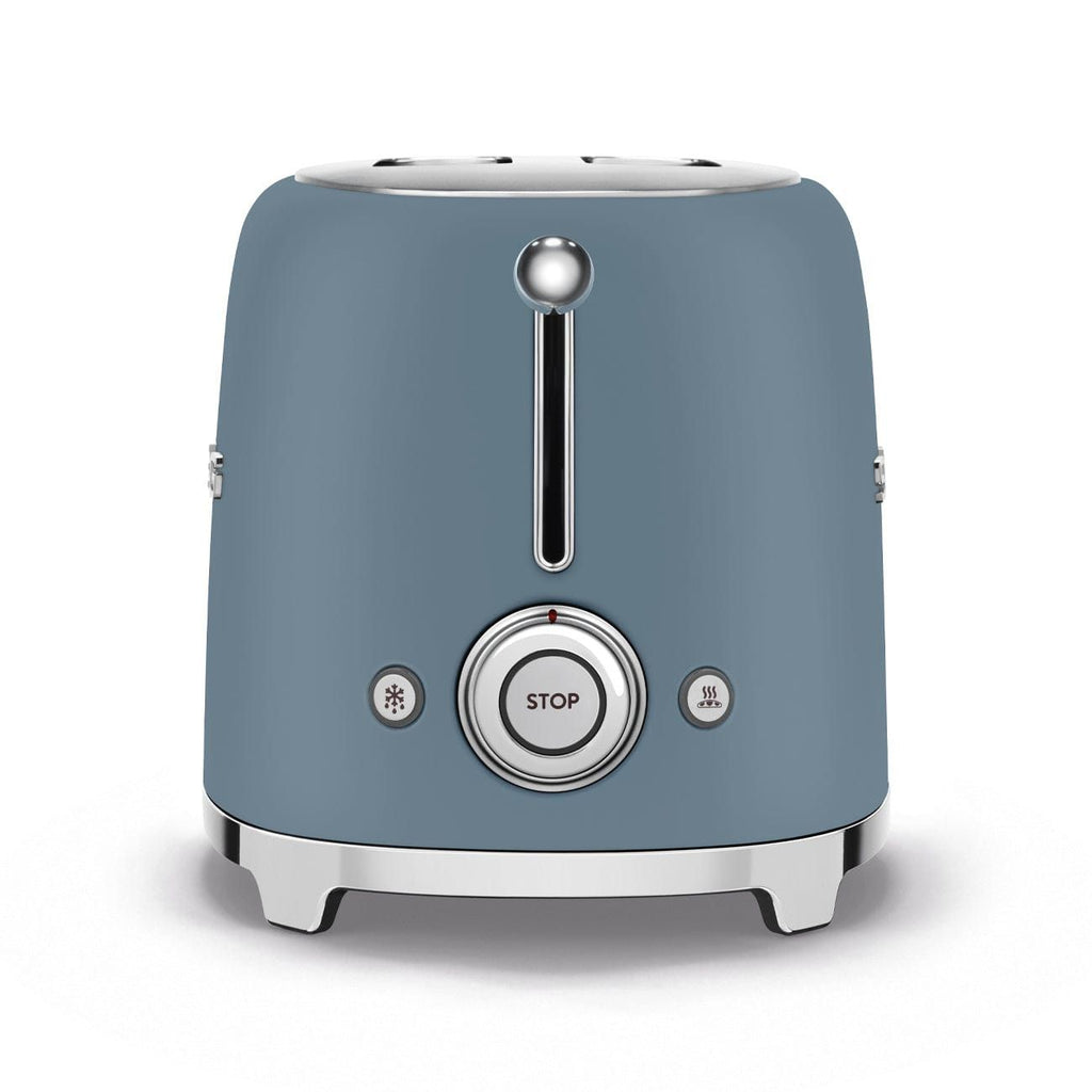 Smeg Retro 50's Style 950W 2 Slice Toaster Matt Storm Blue TSF01SBMEU