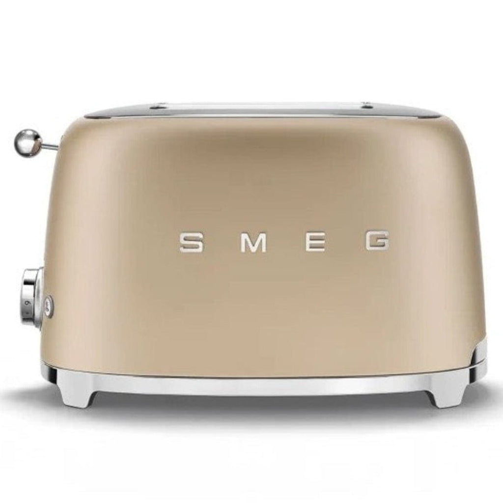 Smeg Retro 950W 2 Slice Toaster Matte Champagne TSF01CHMSA
