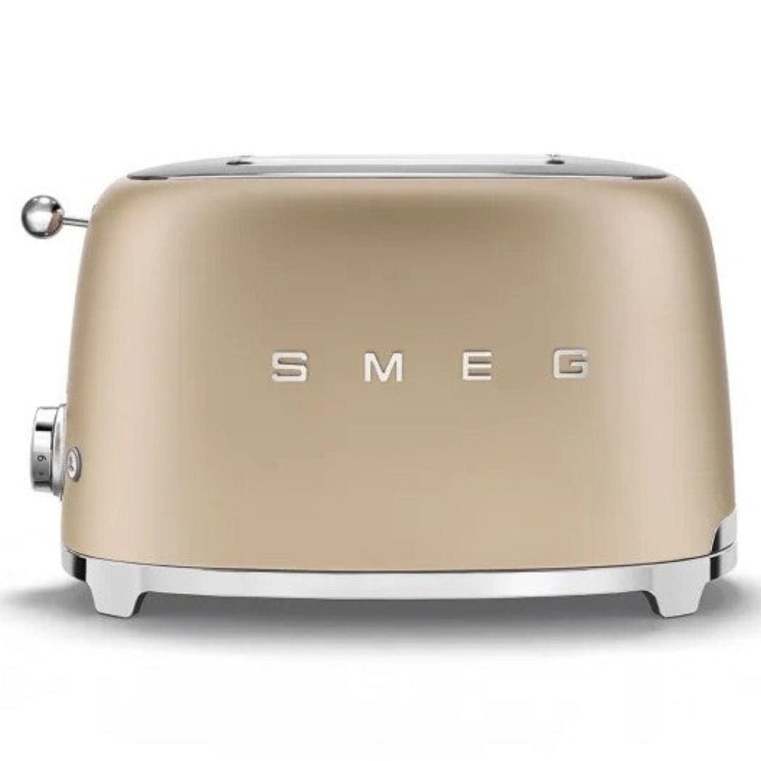 Smeg Retro 950W 2 Slice Toaster Matte Champagne TSF01CHMSA
