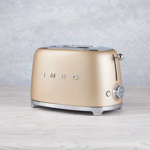 Smeg Retro 950W 2 Slice Toaster Matte Champagne TSF01CHMSA