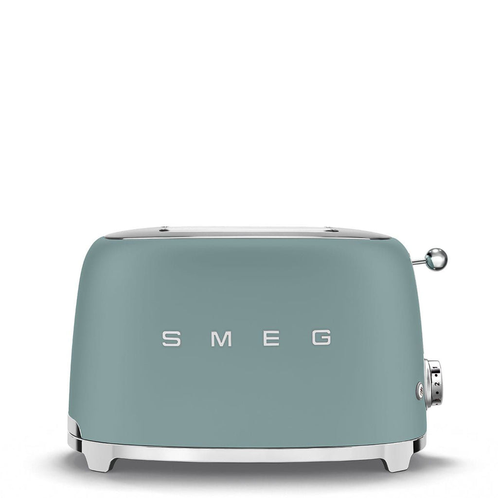 Smeg Retro 50's Style 950W 2 Slice Toaster Matt Emerald Green TSF01EGMEU