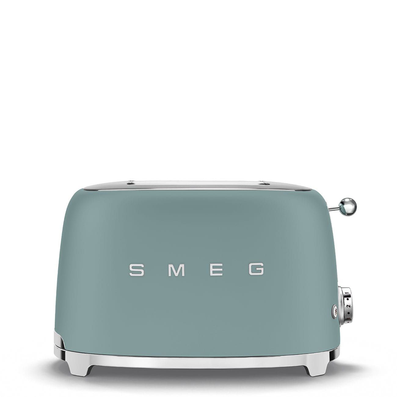 Smeg Retro 50's Style 950W 2 Slice Toaster Matt Emerald Green TSF01EGMEU