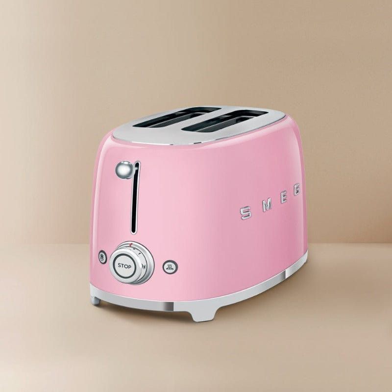 Smeg Retro 950W 2-Slice Toaster Pink TSF01PKSA
